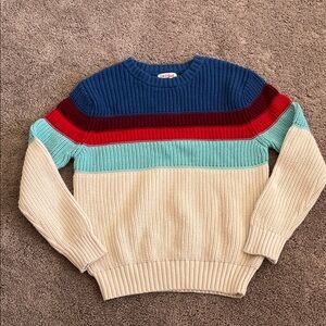Cat & Jack Chunky Knit Colorful Striped Boys’s Sweater